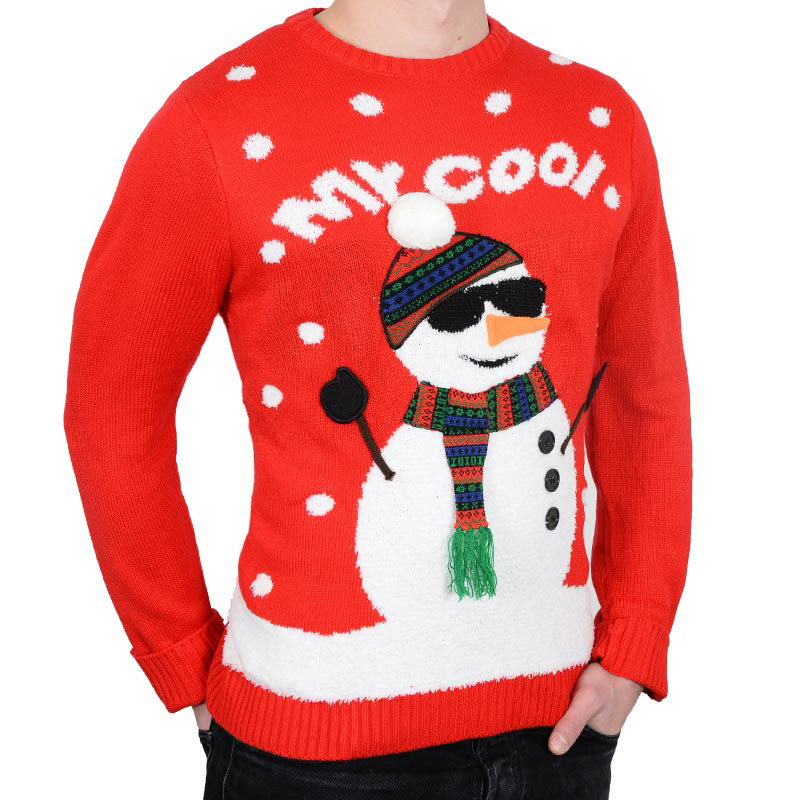 Pull noel bonhomme top de neige